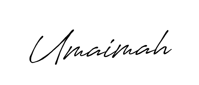 Create a beautiful signature design for name Umaimah. With this signature (Antro_Vectra_Bolder) fonts, you can make a handwritten signature for free. Umaimah signature style 7 images and pictures png