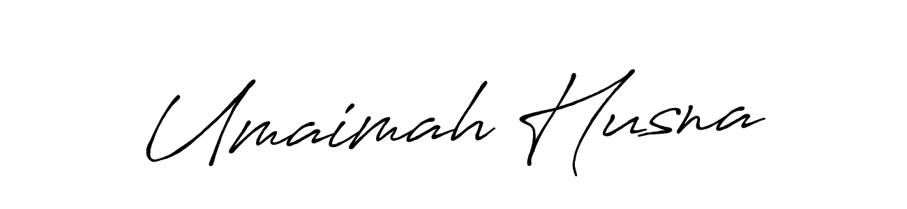Design your own signature with our free online signature maker. With this signature software, you can create a handwritten (Antro_Vectra_Bolder) signature for name Umaimah Husna. Umaimah Husna signature style 7 images and pictures png