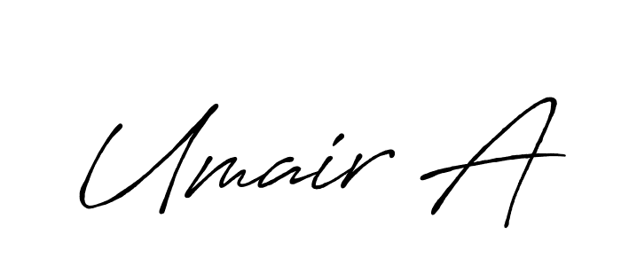 Make a beautiful signature design for name Umair A. Use this online signature maker to create a handwritten signature for free. Umair A signature style 7 images and pictures png