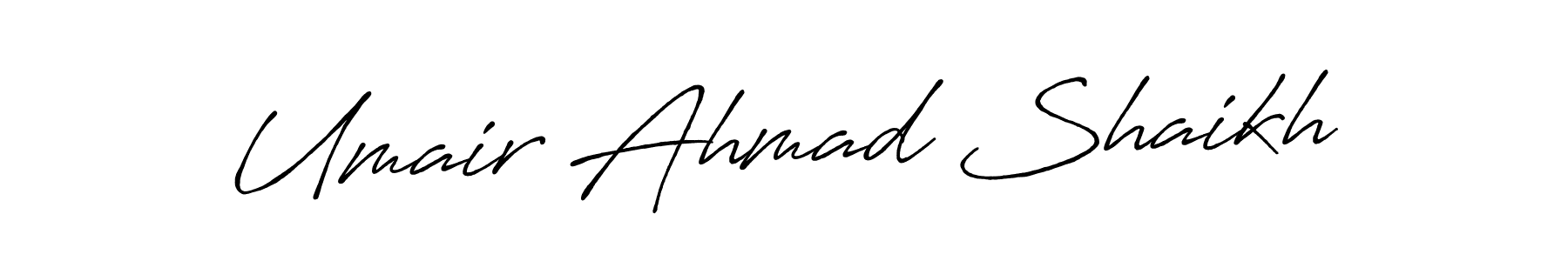 How to make Umair Ahmad Shaikh signature? Antro_Vectra_Bolder is a professional autograph style. Create handwritten signature for Umair Ahmad Shaikh name. Umair Ahmad Shaikh signature style 7 images and pictures png