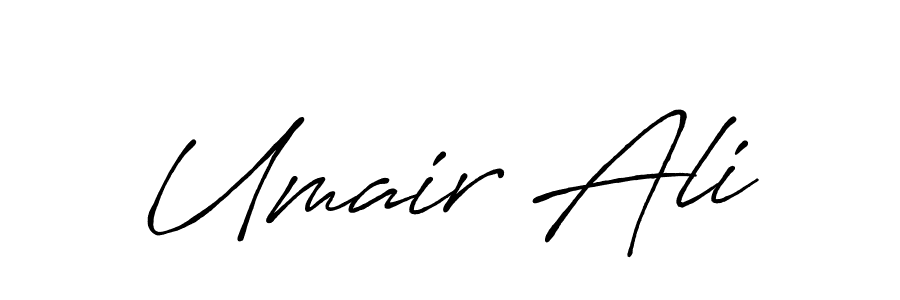 Create a beautiful signature design for name Umair Ali. With this signature (Antro_Vectra_Bolder) fonts, you can make a handwritten signature for free. Umair Ali signature style 7 images and pictures png