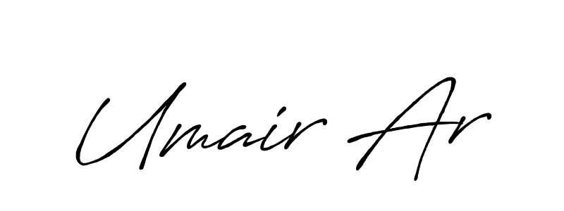 Create a beautiful signature design for name Umair Ar. With this signature (Antro_Vectra_Bolder) fonts, you can make a handwritten signature for free. Umair Ar signature style 7 images and pictures png