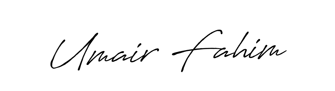 How to make Umair Fahim signature? Antro_Vectra_Bolder is a professional autograph style. Create handwritten signature for Umair Fahim name. Umair Fahim signature style 7 images and pictures png