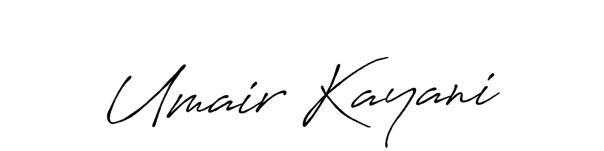 Also we have Umair Kayani name is the best signature style. Create professional handwritten signature collection using Antro_Vectra_Bolder autograph style. Umair Kayani signature style 7 images and pictures png