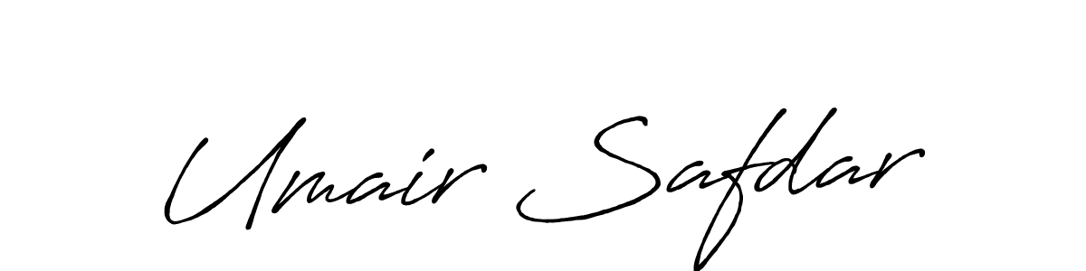 Design your own signature with our free online signature maker. With this signature software, you can create a handwritten (Antro_Vectra_Bolder) signature for name Umair Safdar. Umair Safdar signature style 7 images and pictures png