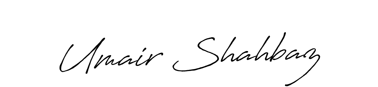 Design your own signature with our free online signature maker. With this signature software, you can create a handwritten (Antro_Vectra_Bolder) signature for name Umair Shahbaz. Umair Shahbaz signature style 7 images and pictures png