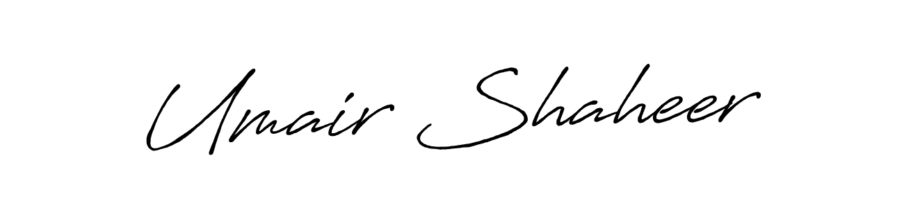 The best way (Antro_Vectra_Bolder) to make a short signature is to pick only two or three words in your name. The name Umair Shaheer include a total of six letters. For converting this name. Umair Shaheer signature style 7 images and pictures png