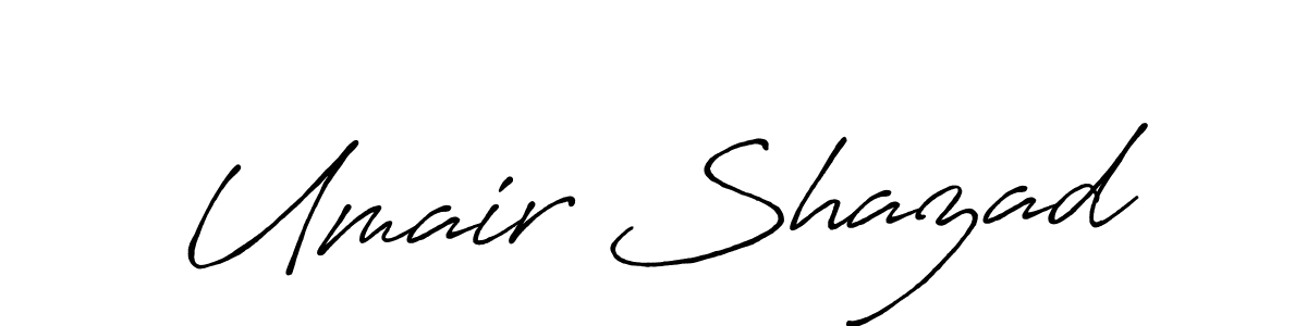 This is the best signature style for the Umair Shazad name. Also you like these signature font (Antro_Vectra_Bolder). Mix name signature. Umair Shazad signature style 7 images and pictures png