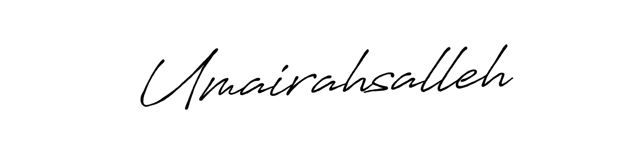 How to make Umairahsalleh name signature. Use Antro_Vectra_Bolder style for creating short signs online. This is the latest handwritten sign. Umairahsalleh signature style 7 images and pictures png