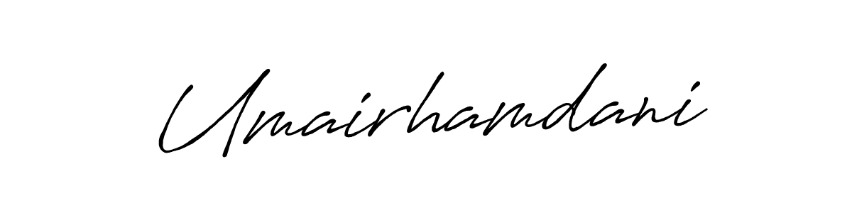 Use a signature maker to create a handwritten signature online. With this signature software, you can design (Antro_Vectra_Bolder) your own signature for name Umairhamdani. Umairhamdani signature style 7 images and pictures png