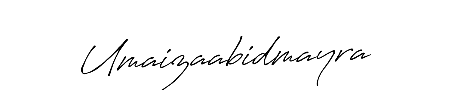 Make a beautiful signature design for name Umaizaabidmayra. With this signature (Antro_Vectra_Bolder) style, you can create a handwritten signature for free. Umaizaabidmayra signature style 7 images and pictures png