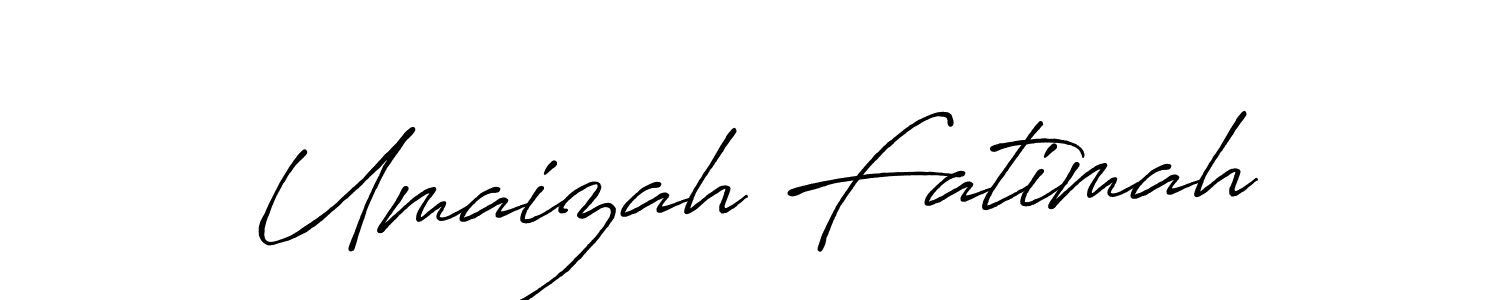 Create a beautiful signature design for name Umaizah Fatimah. With this signature (Antro_Vectra_Bolder) fonts, you can make a handwritten signature for free. Umaizah Fatimah signature style 7 images and pictures png