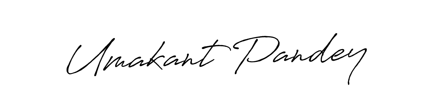 How to make Umakant Pandey name signature. Use Antro_Vectra_Bolder style for creating short signs online. This is the latest handwritten sign. Umakant Pandey signature style 7 images and pictures png