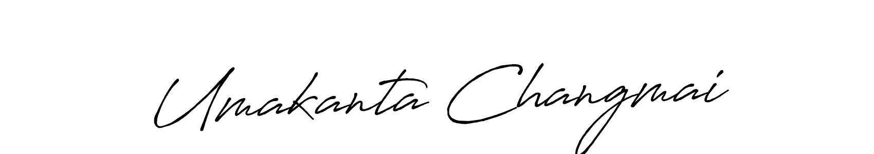 How to make Umakanta Changmai name signature. Use Antro_Vectra_Bolder style for creating short signs online. This is the latest handwritten sign. Umakanta Changmai signature style 7 images and pictures png