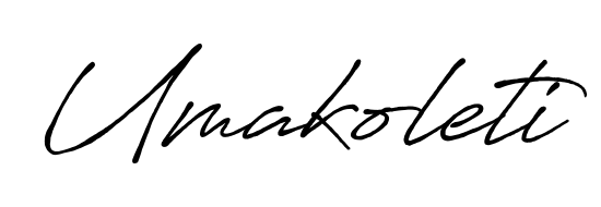 Style your name Umakoleti with confidence using Antro_Vectra_Bolder signature design. Simple, elegant, and ready for immediate document use. Umakoleti signature style 7 images and pictures png