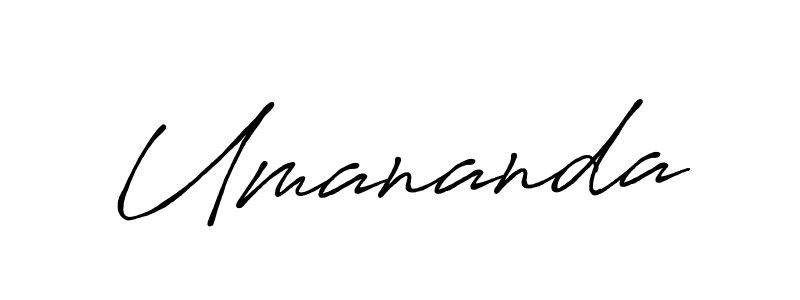 Umananda stylish signature style. Best Handwritten Sign (Antro_Vectra_Bolder) for my name. Handwritten Signature Collection Ideas for my name Umananda. Umananda signature style 7 images and pictures png