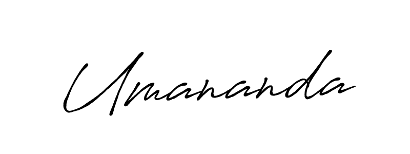 Umananda stylish signature style. Best Handwritten Sign (Antro_Vectra_Bolder) for my name. Handwritten Signature Collection Ideas for my name Umananda. Umananda signature style 7 images and pictures png