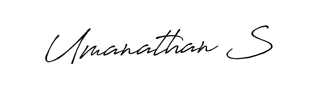 Umanathan S stylish signature style. Best Handwritten Sign (Antro_Vectra_Bolder) for my name. Handwritten Signature Collection Ideas for my name Umanathan S. Umanathan S signature style 7 images and pictures png
