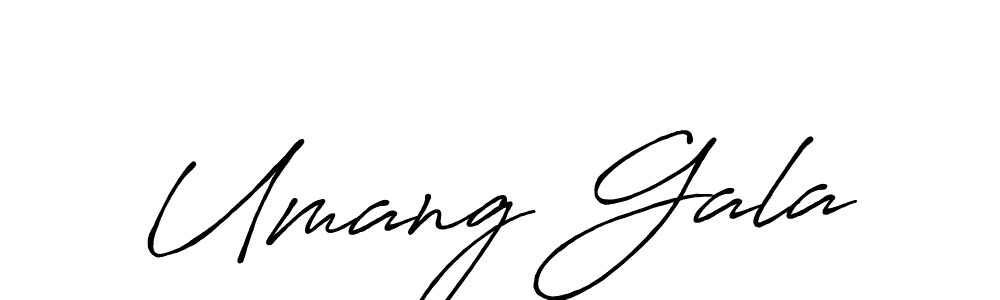 Similarly Antro_Vectra_Bolder is the best handwritten signature design. Signature creator online .You can use it as an online autograph creator for name Umang Gala. Umang Gala signature style 7 images and pictures png