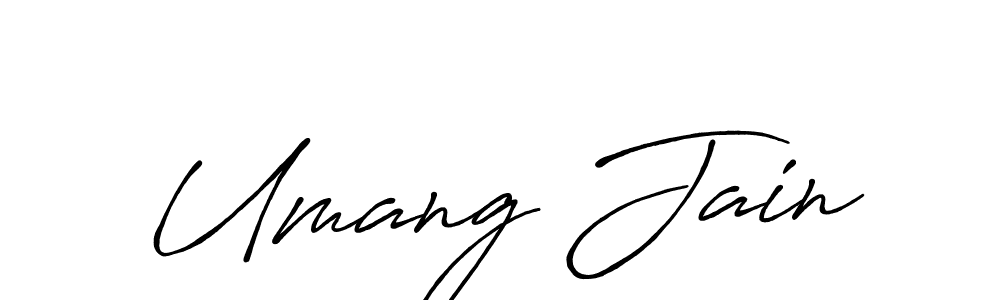 Design your own signature with our free online signature maker. With this signature software, you can create a handwritten (Antro_Vectra_Bolder) signature for name Umang Jain. Umang Jain signature style 7 images and pictures png