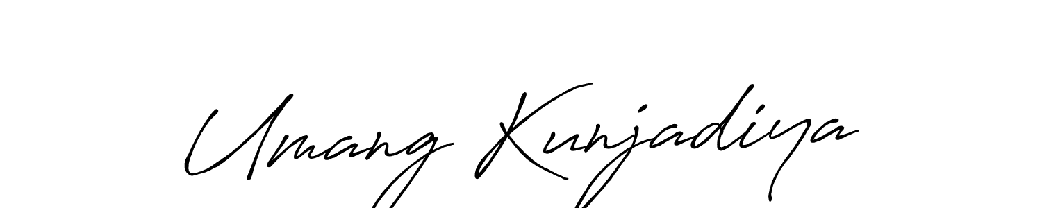 Once you've used our free online signature maker to create your best signature Antro_Vectra_Bolder style, it's time to enjoy all of the benefits that Umang Kunjadiya name signing documents. Umang Kunjadiya signature style 7 images and pictures png