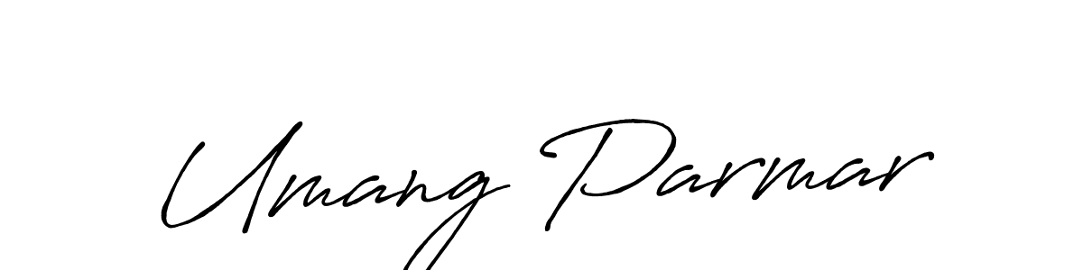 Design your own signature with our free online signature maker. With this signature software, you can create a handwritten (Antro_Vectra_Bolder) signature for name Umang Parmar. Umang Parmar signature style 7 images and pictures png