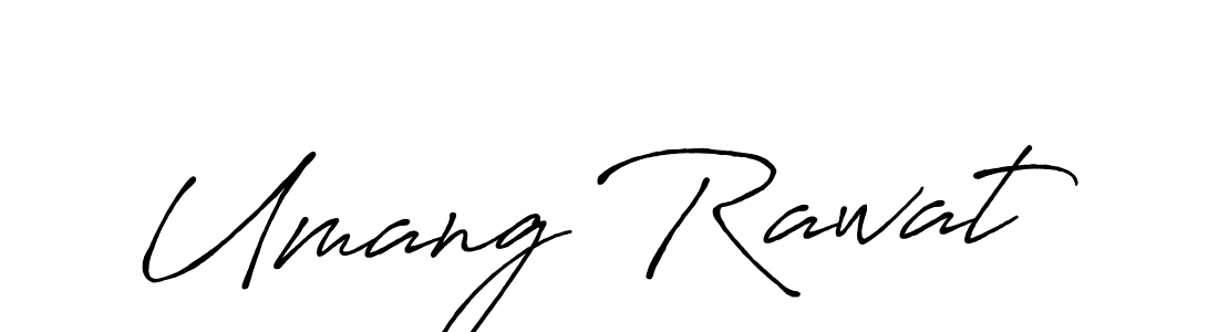 Make a beautiful signature design for name Umang Rawat. With this signature (Antro_Vectra_Bolder) style, you can create a handwritten signature for free. Umang Rawat signature style 7 images and pictures png