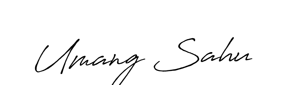 Similarly Antro_Vectra_Bolder is the best handwritten signature design. Signature creator online .You can use it as an online autograph creator for name Umang Sahu. Umang Sahu signature style 7 images and pictures png