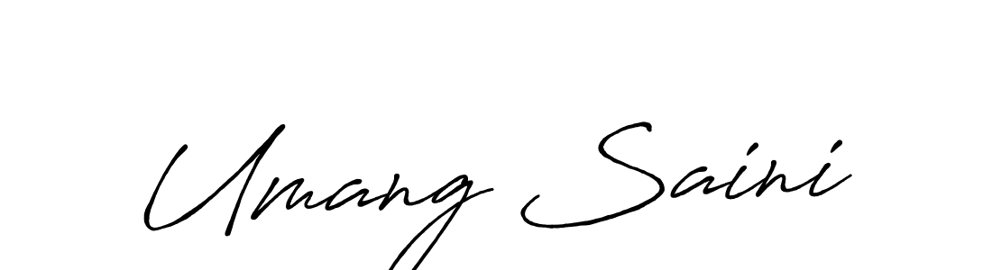 Umang Saini stylish signature style. Best Handwritten Sign (Antro_Vectra_Bolder) for my name. Handwritten Signature Collection Ideas for my name Umang Saini. Umang Saini signature style 7 images and pictures png