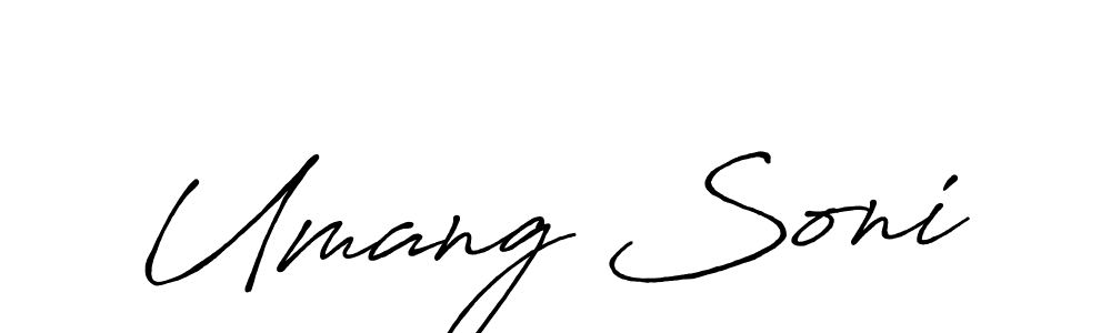 Make a beautiful signature design for name Umang Soni. Use this online signature maker to create a handwritten signature for free. Umang Soni signature style 7 images and pictures png