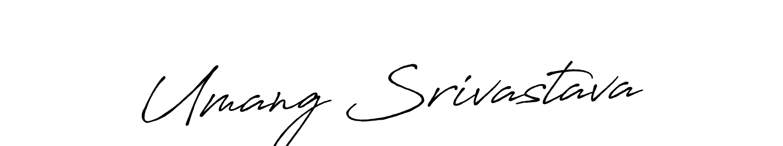 The best way (Antro_Vectra_Bolder) to make a short signature is to pick only two or three words in your name. The name Umang Srivastava include a total of six letters. For converting this name. Umang Srivastava signature style 7 images and pictures png