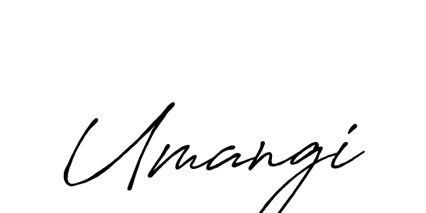 Design your own signature with our free online signature maker. With this signature software, you can create a handwritten (Antro_Vectra_Bolder) signature for name Umangi. Umangi signature style 7 images and pictures png