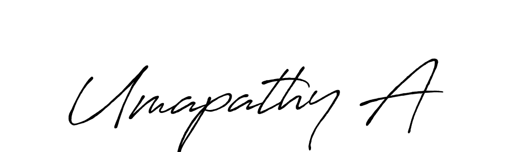 How to make Umapathy A name signature. Use Antro_Vectra_Bolder style for creating short signs online. This is the latest handwritten sign. Umapathy A signature style 7 images and pictures png