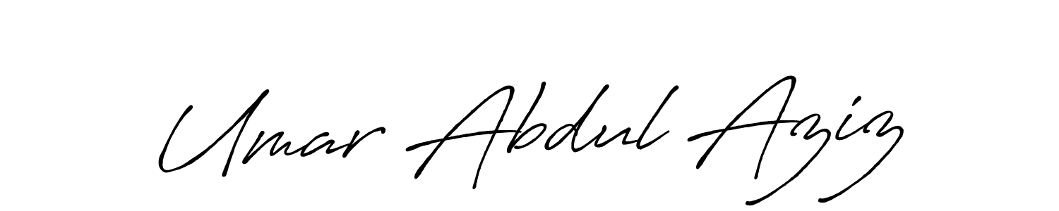 Design your own signature with our free online signature maker. With this signature software, you can create a handwritten (Antro_Vectra_Bolder) signature for name Umar Abdul Aziz. Umar Abdul Aziz signature style 7 images and pictures png