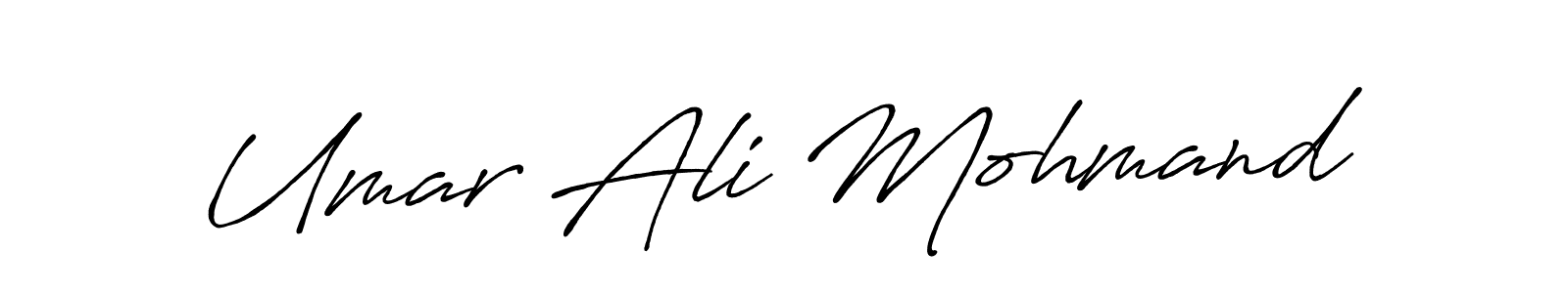 Make a beautiful signature design for name Umar Ali Mohmand. With this signature (Antro_Vectra_Bolder) style, you can create a handwritten signature for free. Umar Ali Mohmand signature style 7 images and pictures png