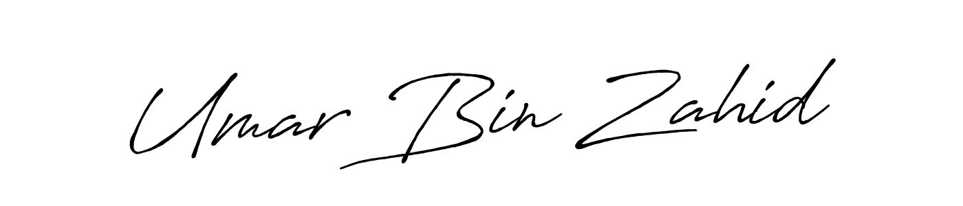 Use a signature maker to create a handwritten signature online. With this signature software, you can design (Antro_Vectra_Bolder) your own signature for name Umar Bin Zahid. Umar Bin Zahid signature style 7 images and pictures png