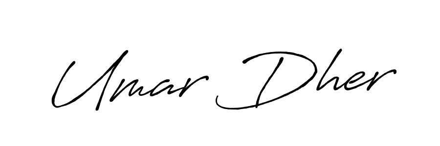 You can use this online signature creator to create a handwritten signature for the name Umar Dher. This is the best online autograph maker. Umar Dher signature style 7 images and pictures png