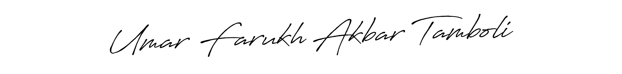 Use a signature maker to create a handwritten signature online. With this signature software, you can design (Antro_Vectra_Bolder) your own signature for name Umar Farukh Akbar Tamboli. Umar Farukh Akbar Tamboli signature style 7 images and pictures png