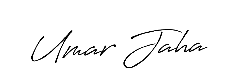 Create a beautiful signature design for name Umar Jaha. With this signature (Antro_Vectra_Bolder) fonts, you can make a handwritten signature for free. Umar Jaha signature style 7 images and pictures png