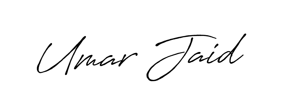 How to make Umar Jaid name signature. Use Antro_Vectra_Bolder style for creating short signs online. This is the latest handwritten sign. Umar Jaid signature style 7 images and pictures png