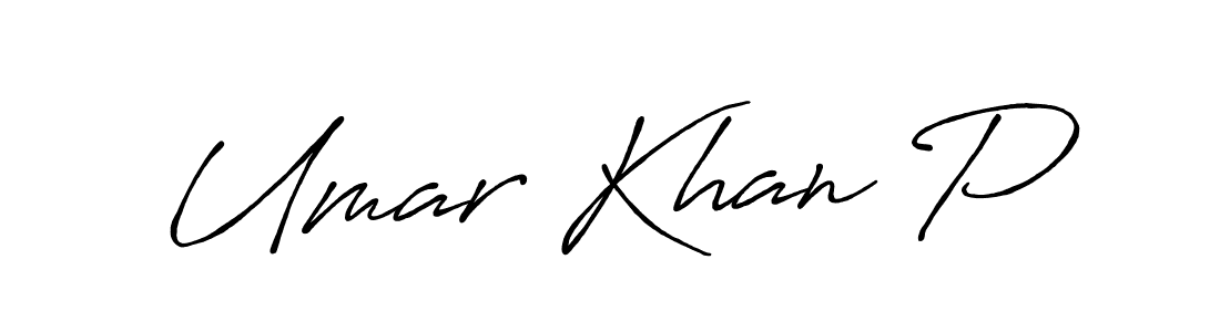 Also we have Umar Khan P name is the best signature style. Create professional handwritten signature collection using Antro_Vectra_Bolder autograph style. Umar Khan P signature style 7 images and pictures png