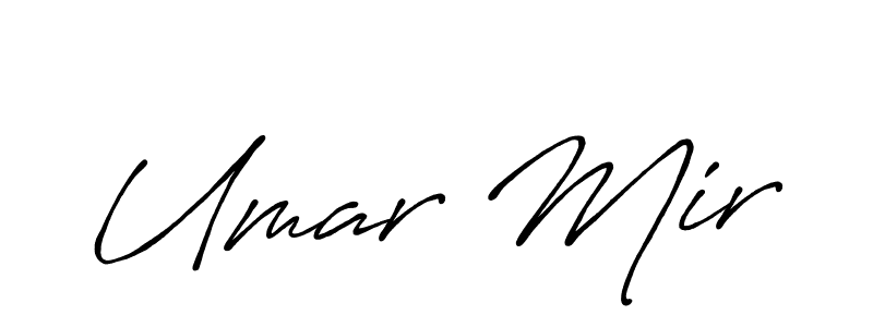 Use a signature maker to create a handwritten signature online. With this signature software, you can design (Antro_Vectra_Bolder) your own signature for name Umar Mir. Umar Mir signature style 7 images and pictures png