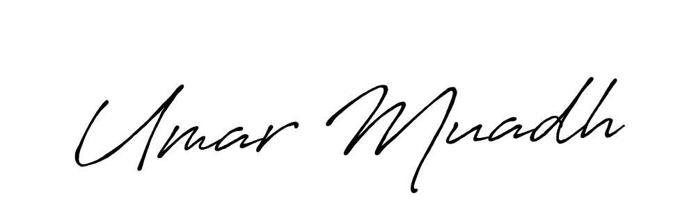 Use a signature maker to create a handwritten signature online. With this signature software, you can design (Antro_Vectra_Bolder) your own signature for name Umar Muadh. Umar Muadh signature style 7 images and pictures png