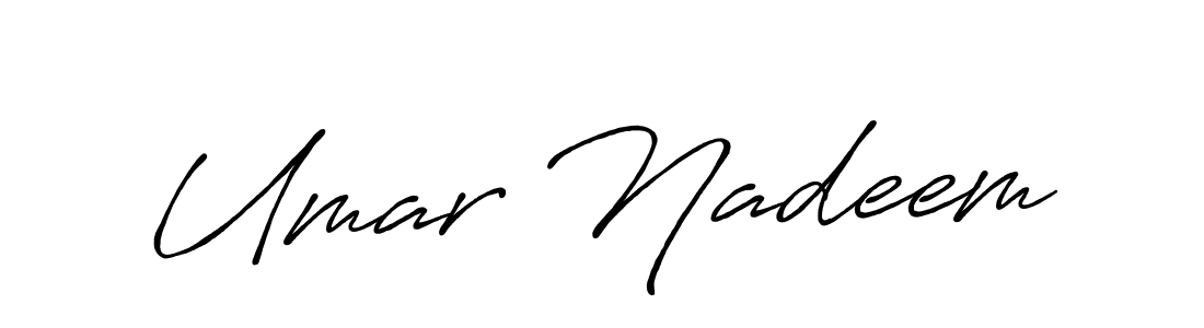 The best way (Antro_Vectra_Bolder) to make a short signature is to pick only two or three words in your name. The name Umar Nadeem include a total of six letters. For converting this name. Umar Nadeem signature style 7 images and pictures png