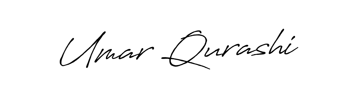 Make a beautiful signature design for name Umar Qurashi. With this signature (Antro_Vectra_Bolder) style, you can create a handwritten signature for free. Umar Qurashi signature style 7 images and pictures png