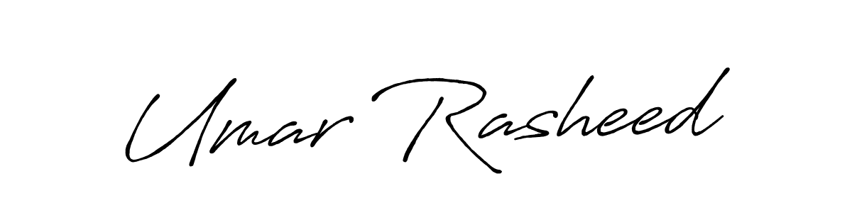 Create a beautiful signature design for name Umar Rasheed. With this signature (Antro_Vectra_Bolder) fonts, you can make a handwritten signature for free. Umar Rasheed signature style 7 images and pictures png