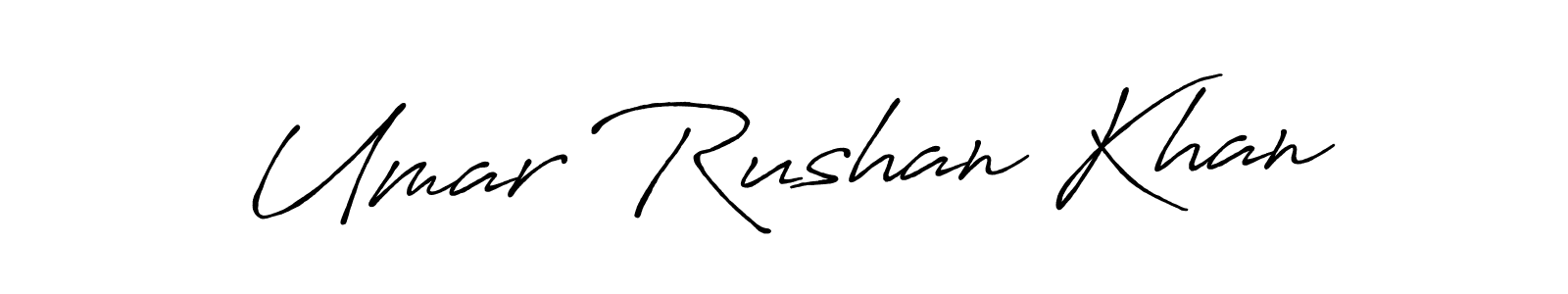 The best way (Antro_Vectra_Bolder) to make a short signature is to pick only two or three words in your name. The name Umar Rushan Khan include a total of six letters. For converting this name. Umar Rushan Khan signature style 7 images and pictures png