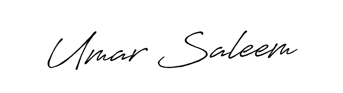 Design your own signature with our free online signature maker. With this signature software, you can create a handwritten (Antro_Vectra_Bolder) signature for name Umar Saleem. Umar Saleem signature style 7 images and pictures png