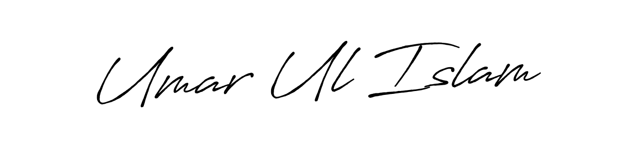 Make a beautiful signature design for name Umar Ul Islam. With this signature (Antro_Vectra_Bolder) style, you can create a handwritten signature for free. Umar Ul Islam signature style 7 images and pictures png