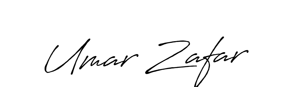 How to make Umar Zafar name signature. Use Antro_Vectra_Bolder style for creating short signs online. This is the latest handwritten sign. Umar Zafar signature style 7 images and pictures png